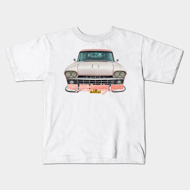 1959 AMC Rambler Rebel Station Wagon Kids T-Shirt by Gestalt Imagery